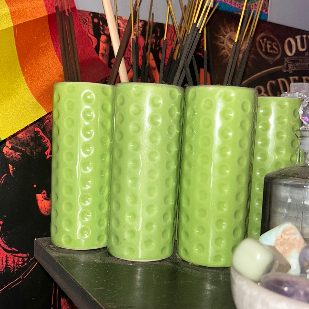 Glass incense holder